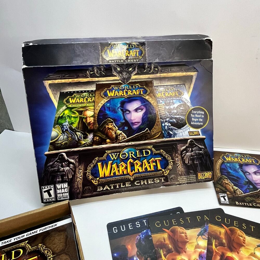 world of‎ warcraft battle chest pc/mac game 2 disc rated teen cd rom